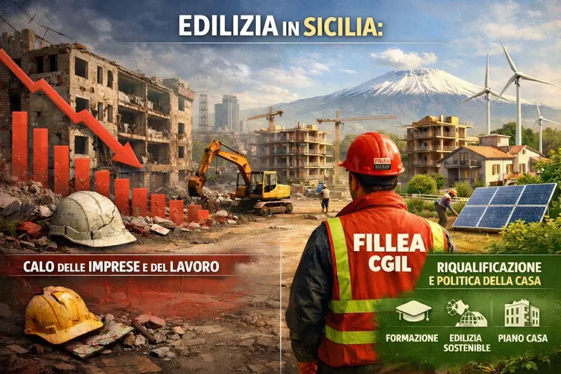 Edilizia in Sicilia, Fillea Cgil: “In due anni quasi 800 imprese in meno.