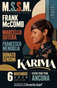 Anconca, al Teatro Panettone Frank McComb feat. Karima
