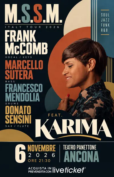 Anconca, al Teatro Panettone Frank McComb feat. Karima