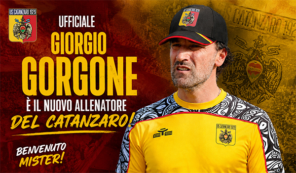Catanzaro Calcio, ufficiale Giorgio Gorgone: è il nuovo allenatore delle Aquile