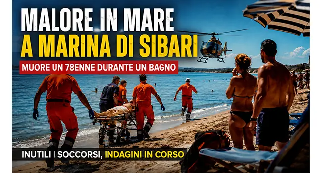 Muore in mare dopo un malore a Marina di Sibari, inutili i soccorsi