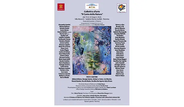 Gli artisti del Gruppo Colorato protagonisti della collettiva “Il Canto della Natura”. Direzione artistica di Aurelia Canè, a Palermo dal 19 al 28 giugno