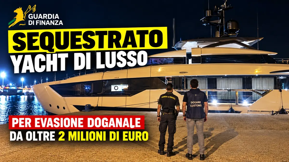 Sequestrato yacht di lusso per evasione doganale da oltre 2 milioni di euro