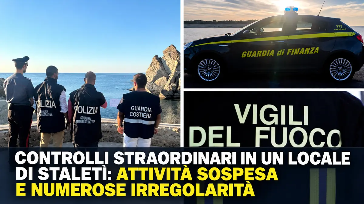 Controlli straordinari in un locale di Stalettì: attività sospesa e numerose irregolarità