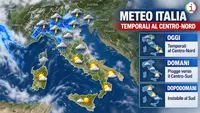 Meteo Italia, perturbazione atlantica in arrivo con temporali e calo delle temperature