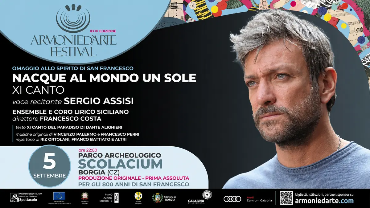 Sergio Assisi celebra San Francesco a Scolacium con Armonie d’Arte Festival