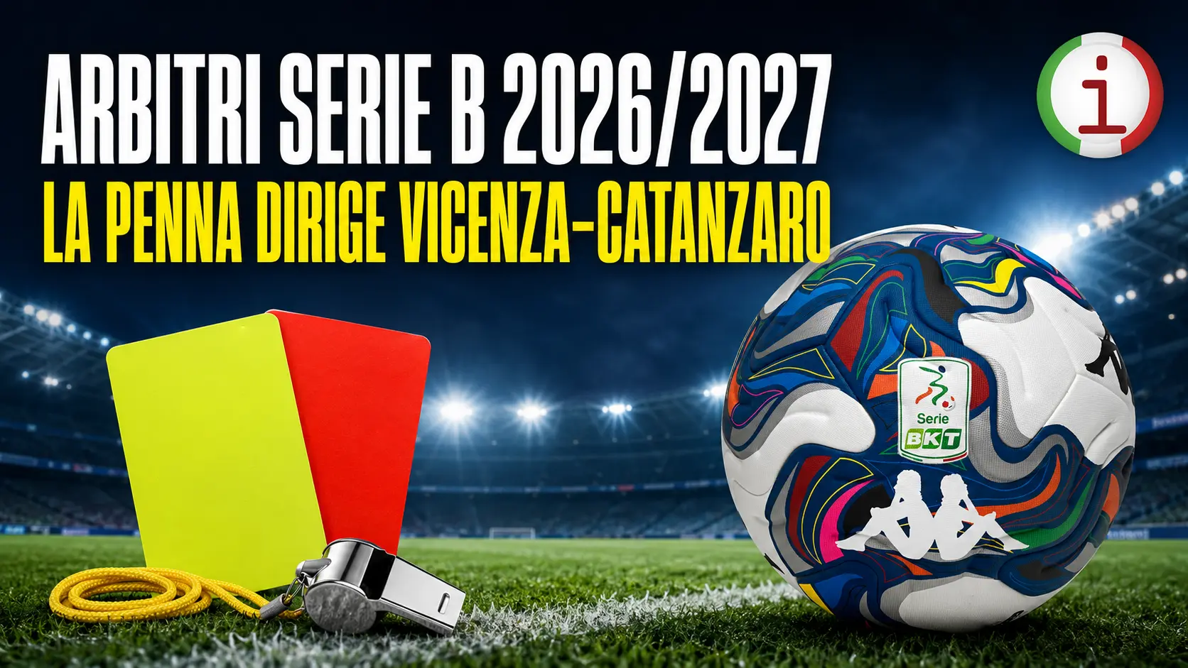 Calcio. Arbitri Serie B prima giornata: La Penna dirige Vicenza Catanzaro