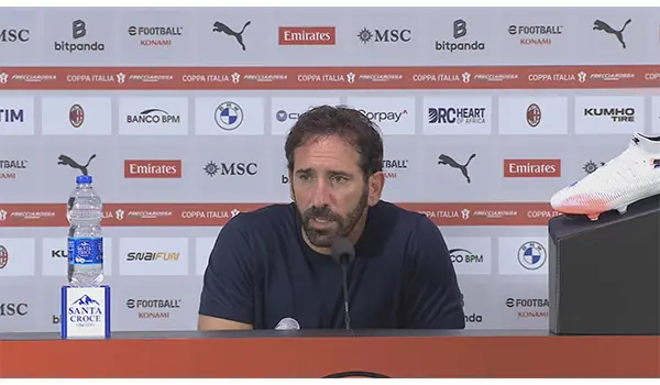 Coppa Italia, Mister Fabio Caserta analizza Milan – Bari: “Buona prestazione, ma serve tempo per crescere” Video