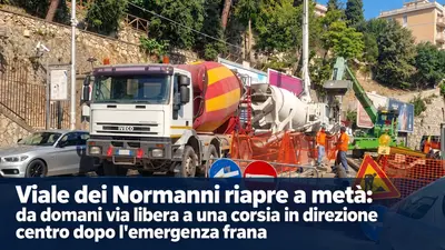 Catanzaro, Viale dei Normanni riapre domani: una corsia verso il centro dopo la frana