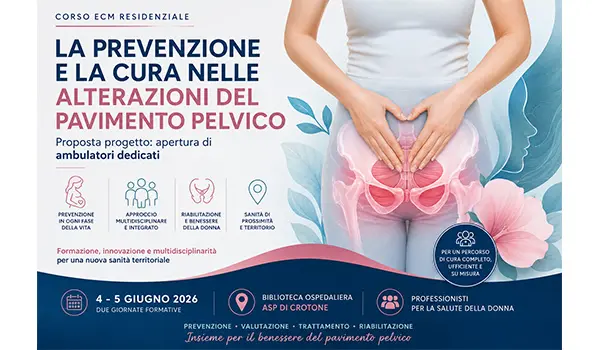 Salute. Pavimento pelvico, a Crotone corso ECM su prevenzione cura e ambulatori dedicati