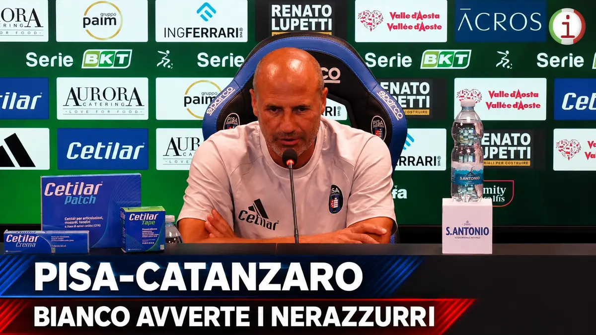 Pisa Catanzaro, Bianco avverte i nerazzurri: serviranno coraggio e maggiore cinismo. Video