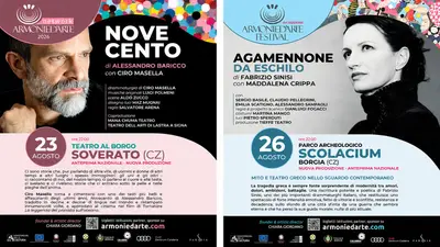 Armonie d’Arte,un’estate di grandi appuntamenti prosegue tra luoghi speciali e nuove produzioni teatrali