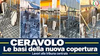 Stadio Ceravolo aggiornamenti dal cantiere della nuova copertura della tribuna centrale