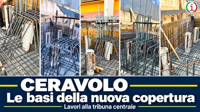 Stadio Ceravolo aggiornamenti dal cantiere della nuova copertura della tribuna centrale