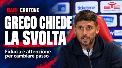 Bari Crotone, Greco chiede una svolta tra fiducia e maggiore attenzione. Video
