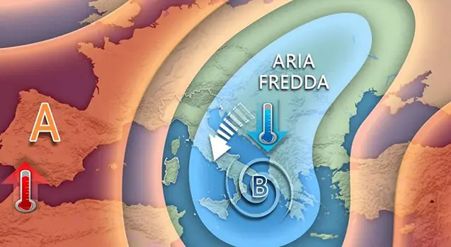 Meteo Italia: aria fredda dai Balcani porta maltempo e neve in Appennino