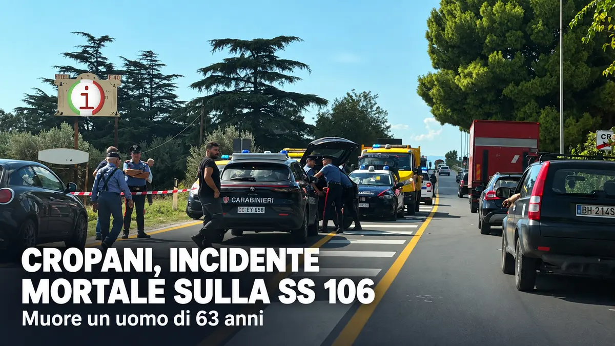 Incidente mortale sulla SS106 a Cropani, perde la vita Antonio Scalise