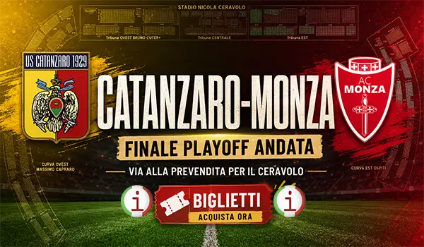 Catanzaro Monza finale playoff, prevendita al via per il Ceravolo