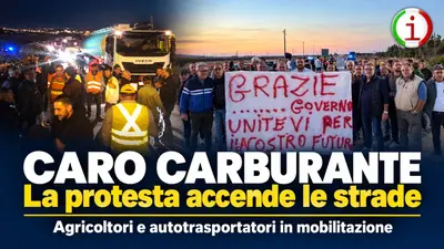 Caro carburante trattori e camion in strada e la protesta guarda oltre