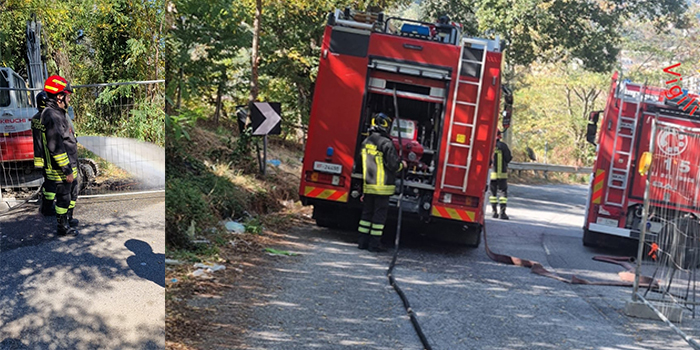 Fuga di gas a Catanzaro: strada chiusa in via Ferdinando Galiani, Vvf al lavoro