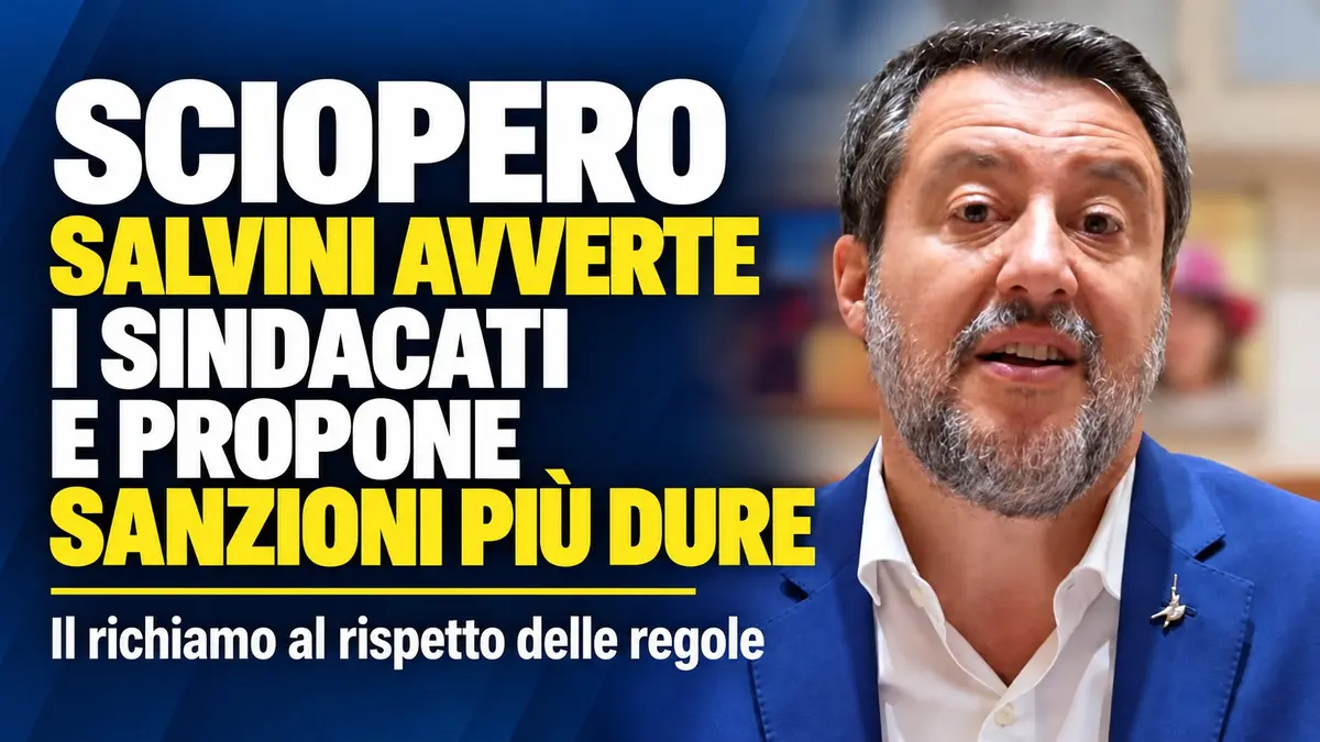 Sciopero Salvini avverte i sindacati e propone sanzioni più dure