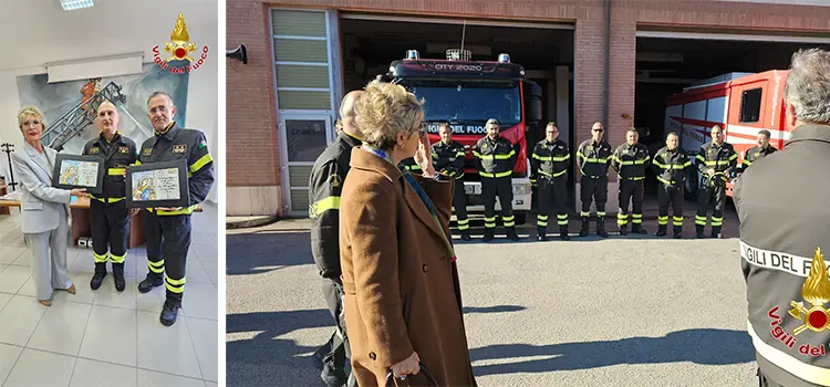 Prefetto e Direttore Vigili del Fuoco in visita al Comando di Crotone (Video)