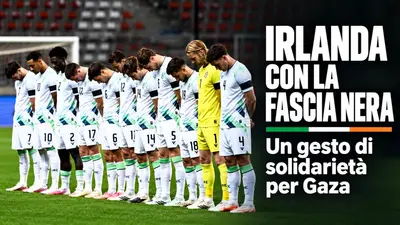 Irlanda in campo con la fascia nera contro Israele: gesto di solidarietà per Gaza