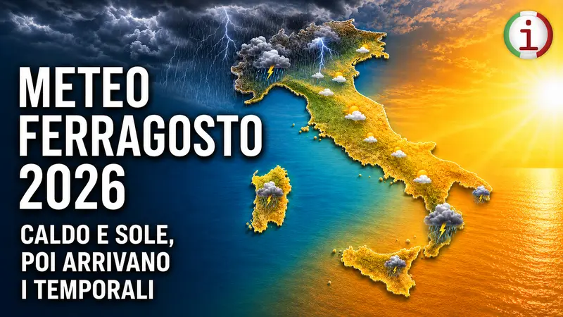 Meteo Ferragosto 2026 caldo intenso sull’Italia ma da domenica aumentano i temporali
