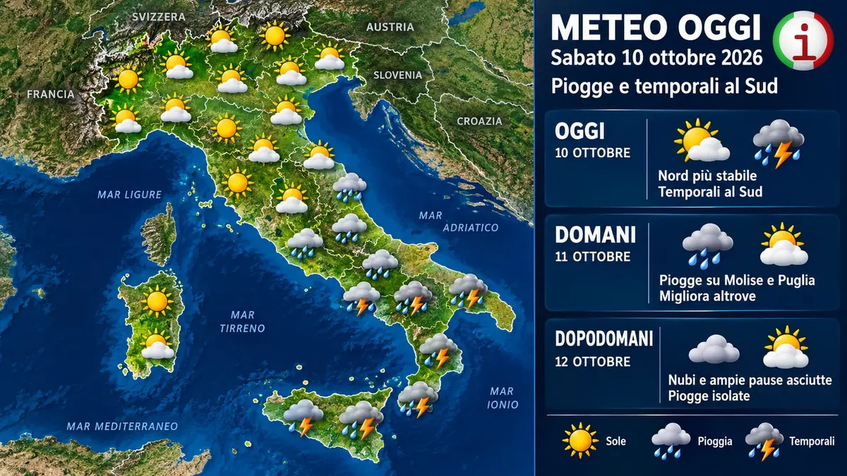 Meteo weekend con allerta arancione al Sud poi torna il sole con temperature fino a 25 gradi