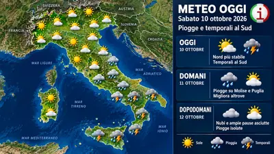 Meteo weekend con allerta arancione al Sud poi torna il sole con temperature fino a 25 gradi