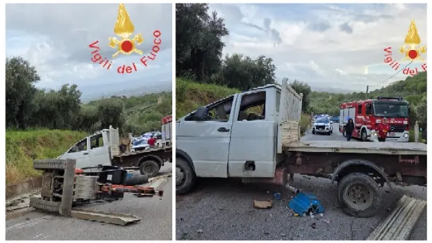 Furgone si ribalta  a Lamezia Terme: tre feriti, uno in gravi condizioni