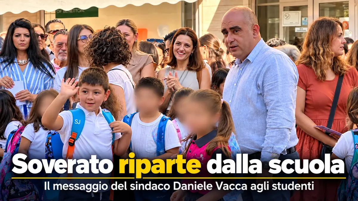 Soverato riparte dalla scuola il messaggio del sindaco Daniele Vacca agli studenti