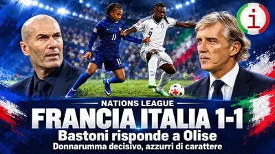Francia Italia 1-1 finisce in parità Bastoni e Donnarumma trascinano gli azzurri