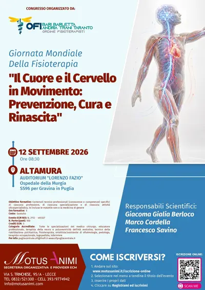 Giornata Mondiale della Fisioterapia: sostegno a pazienti e caregiver