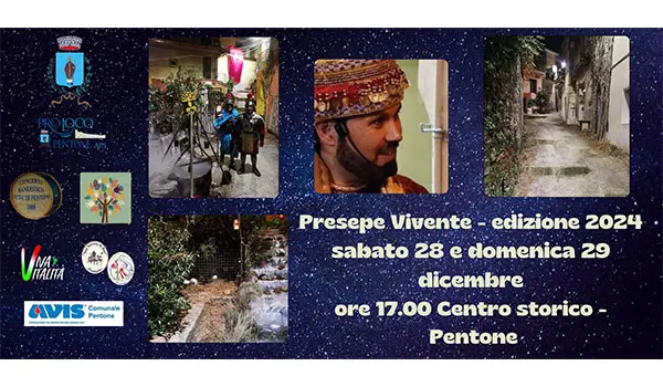 28 e il 29 dicembre a Pentone per il Presepe Vivente.