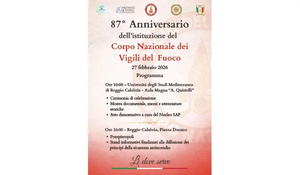 Reggio Calabria celebra la nascita dei Vigili del Fuoco eventi in città il 27 febbraio