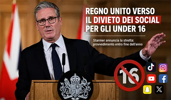 Regno Unito verso il divieto dei social media per gli under 16: la svolta annunciata da Starmer