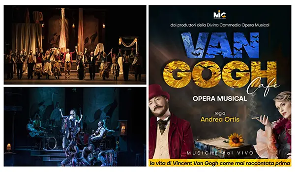 Anche matinee per le scuole per “Van Gogh Cafe’ Opera Musical”, al Sud a marzo nei teatri di Catania, Reggio Calabria e Catanzaro 