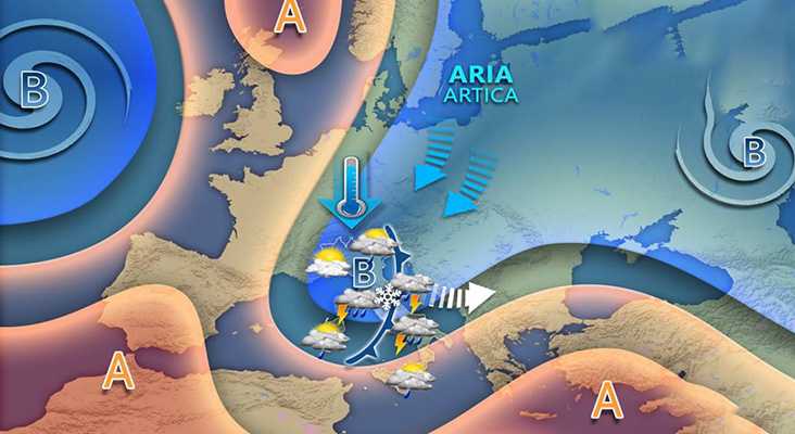 Previsioni Meteo: vortice freddo tra San Valentino e il weekend, maltempo su gran parte d’Italia