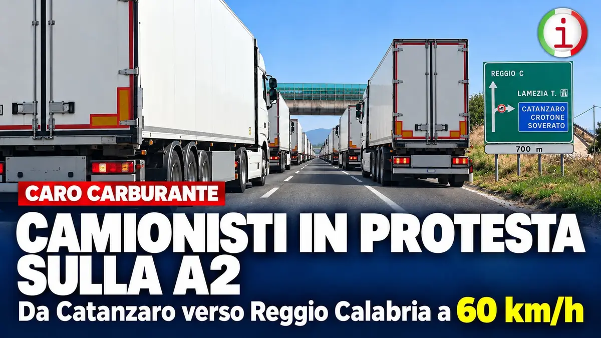 Dalla Cittadella a Reggio Calabria i camionisti protestano viaggiando a 60 chilometri orari