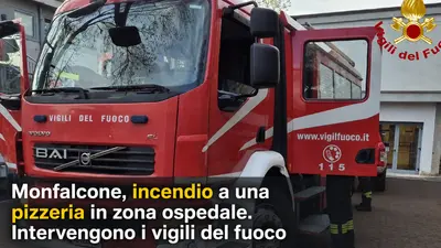 Incendio in una pizzeria a Monfalcone vicino all’ospedale San Polo