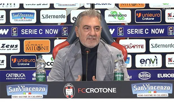 Crotone, dichiarazioni del  presidente Vrenna: "Campionato falsato" (Video)