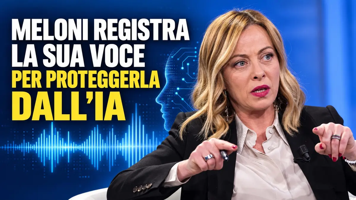 Meloni registra la sua voce per proteggerla dall'intelligenza artificiale