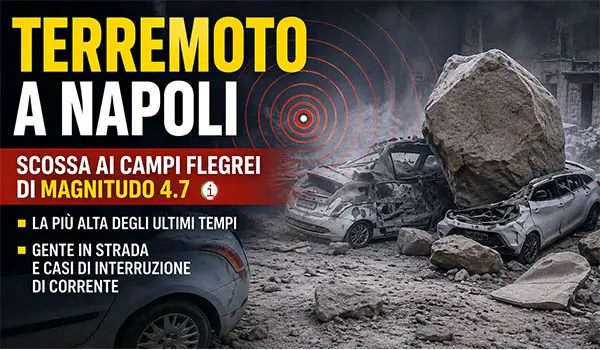 Terremoto ai Campi Flegrei oggi, forte scossa di magnitudo 4.7 avvertita a Napoli e nelle isole del Golfo