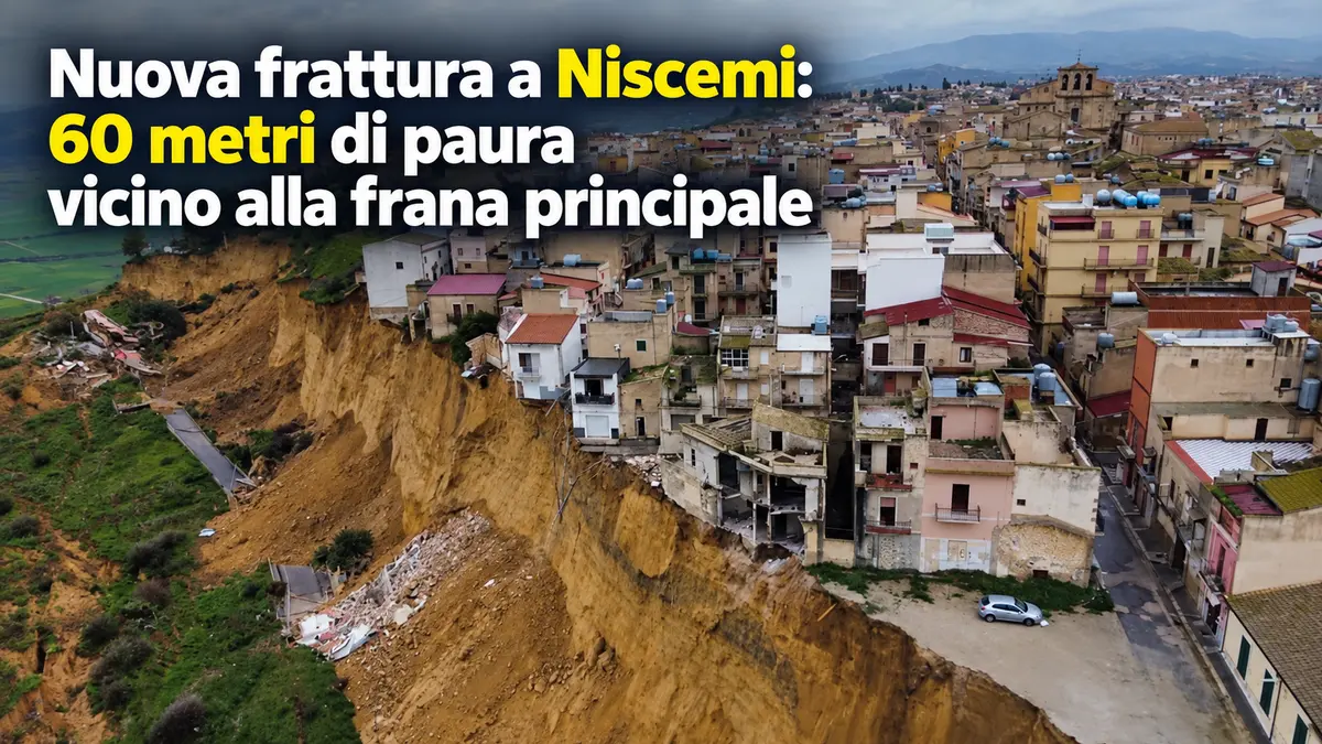 Nuova frattura a Niscemi: 60 metri di paura vicino alla frana principale