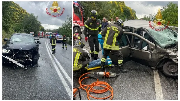 Incidente sulla SS 107 a Cosenza: due feriti estratti dalle lamiere dai Vvf
