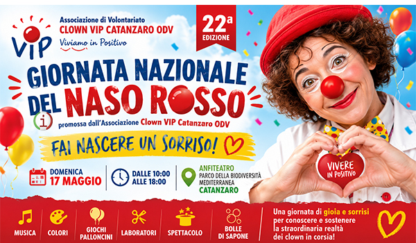 22a Edizione della giornata nazionale del naso rosso promossa dall’Associazione Clown Vip Catanzaro ODV 