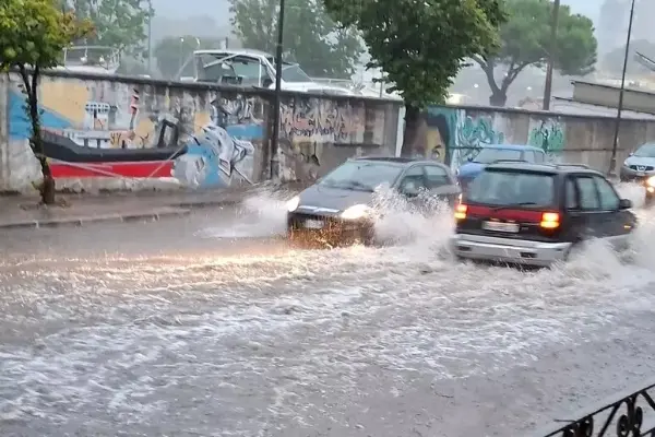 Bomba d’acqua nel Vibonese: strade allagate, viabilità in tilt e interventi della Protezione Civile