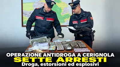Operazione antidroga a Cerignola Sette arresti per droga estorsioni ed esplosivi