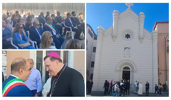 Soverato, il Sindaco Daniele Vacca e l’Arciv. Claudio Maniago aprono le porte ai fedeli nella rinata Chiesa del Rosario